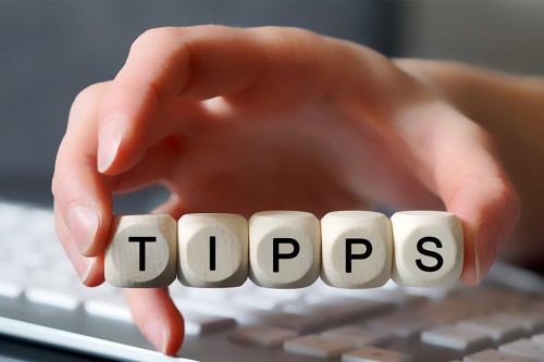 Foto: Würfel die Tipps buchstabieren